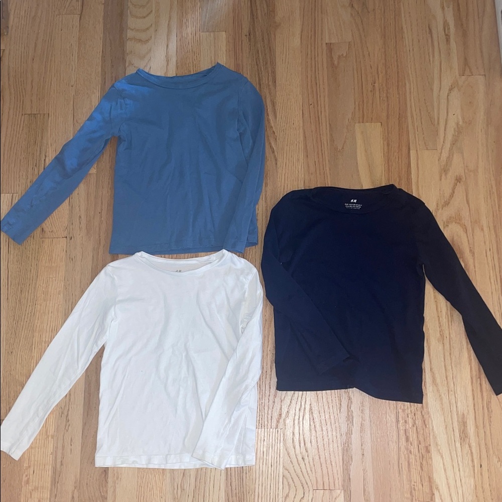 H&M Kids Long Sleeve Shirt - White and Blue